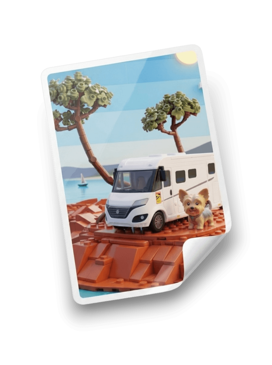 Sticker camping-car personnalisé